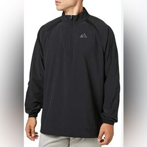 Adidas Mens 1/4 Zip 3 Stripe Pullover Lightweight Jacket Size 2XL‎